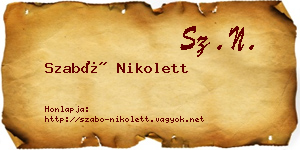 Szabó Nikolett névjegykártya