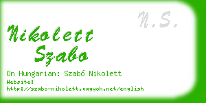 nikolett szabo business card